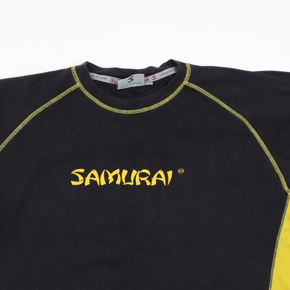 Samurai Mens Black    T-Shirt Size L