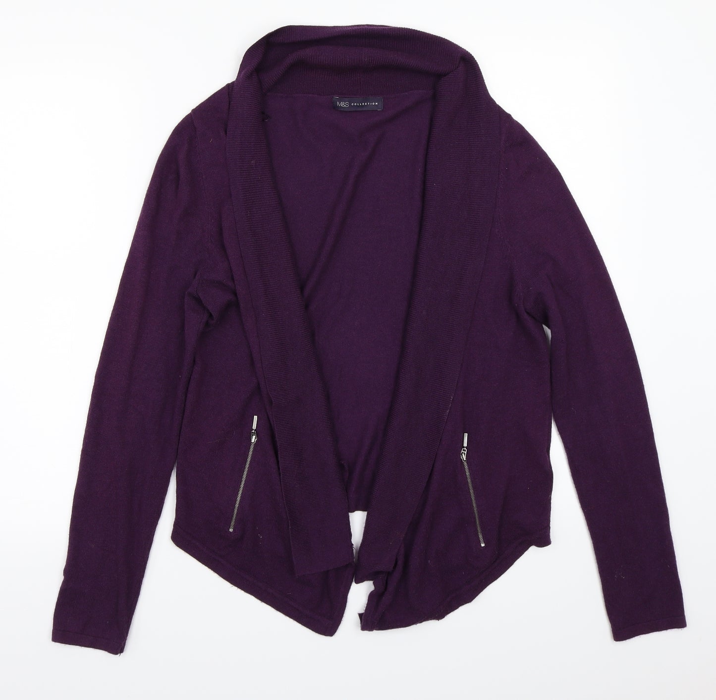 Marks and Spencer Womens Purple   Cardigan Jumper Size 10
