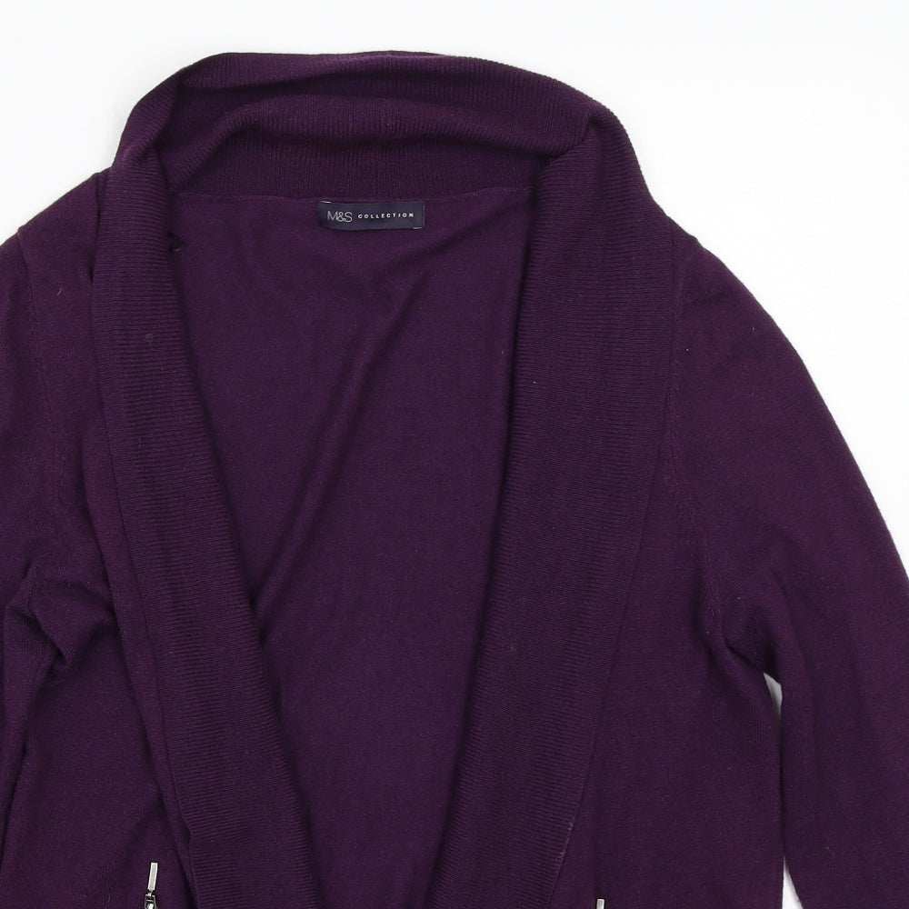 Marks and Spencer Womens Purple   Cardigan Jumper Size 10