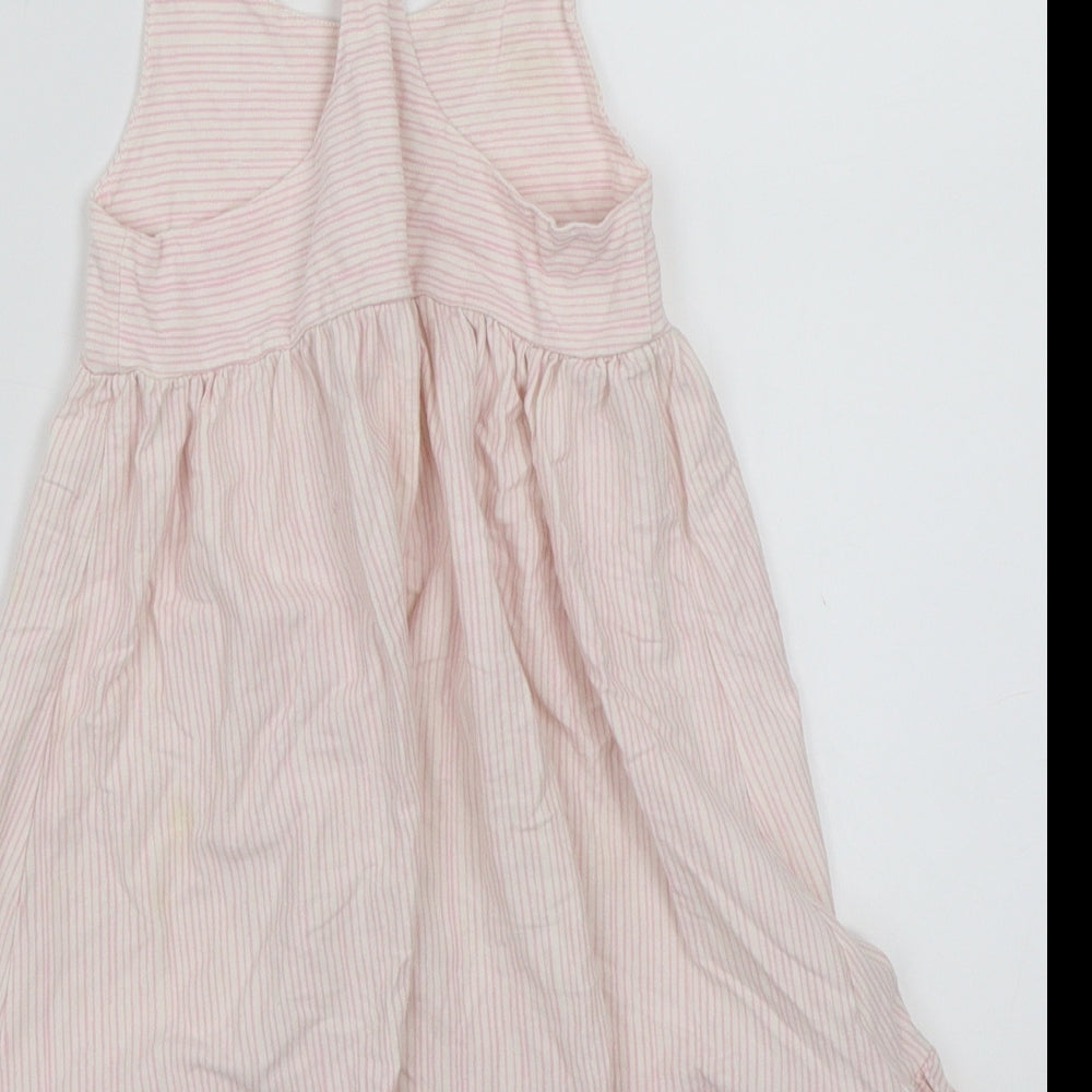 Joules Girls White Striped  A-Line  Size 4 Years