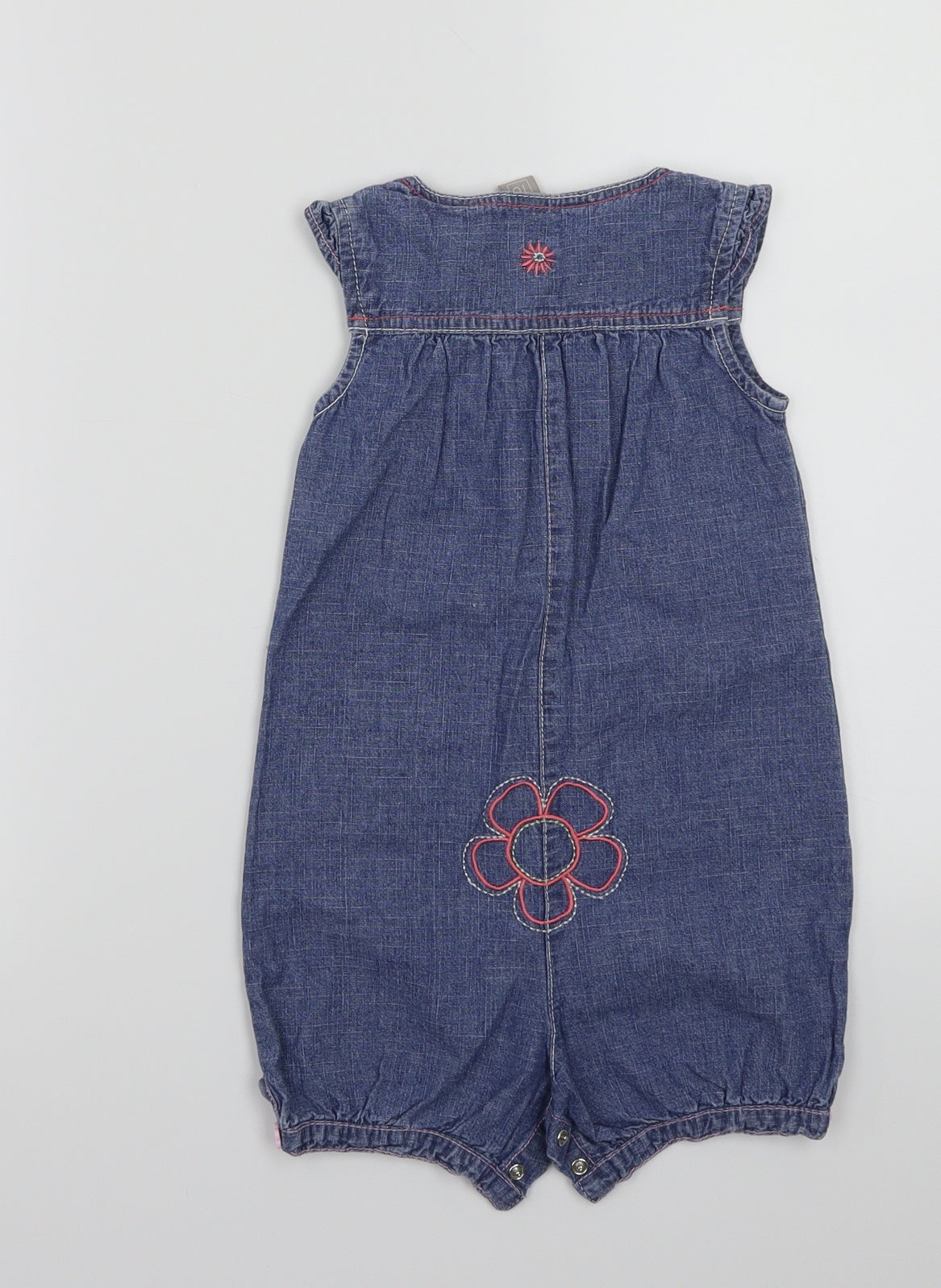 NEXT Girls Blue Floral  Babygrow One-Piece Size 12-18 Months
