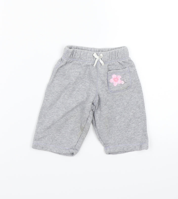 BHS Girls Grey   Sweatpants Trousers Size 0-3 Months