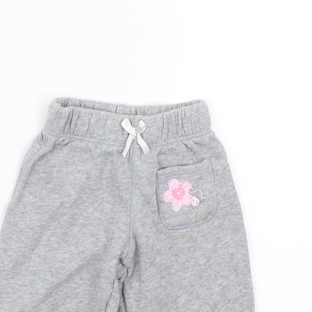 BHS Girls Grey   Sweatpants Trousers Size 0-3 Months