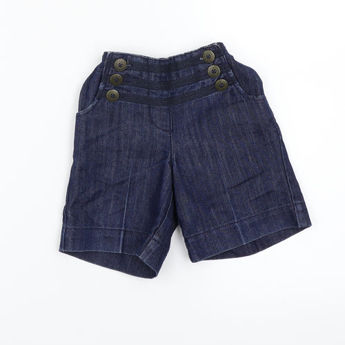 NEXT Girls Blue   Cropped Trousers Size 9-12 Months