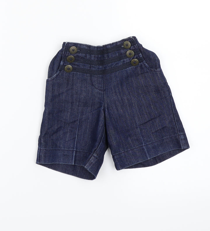 NEXT Girls Blue Cropped Trousers Size 9-12 Months