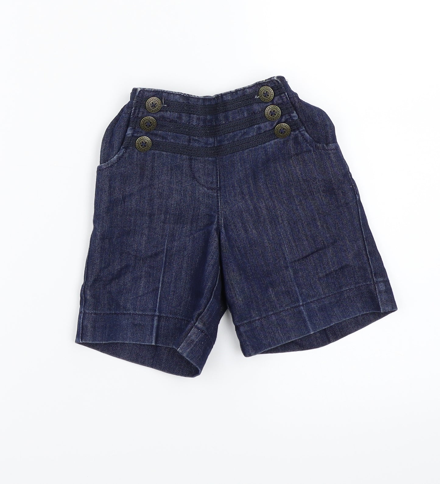 NEXT Girls Blue   Cropped Trousers Size 9-12 Months
