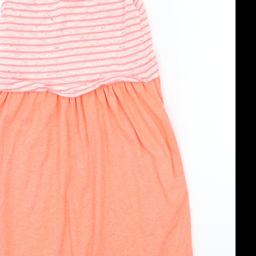 Hullabaloo Girls Orange Striped  A-Line  Size 5-6 Years