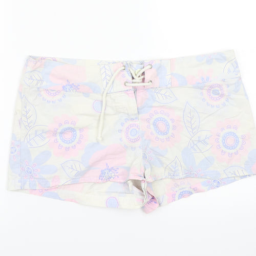 Papaya Womens Blue Floral  Bermuda Shorts Size 12