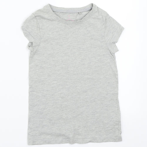 NEXT Girls Grey   Basic T-Shirt Size 7 Years