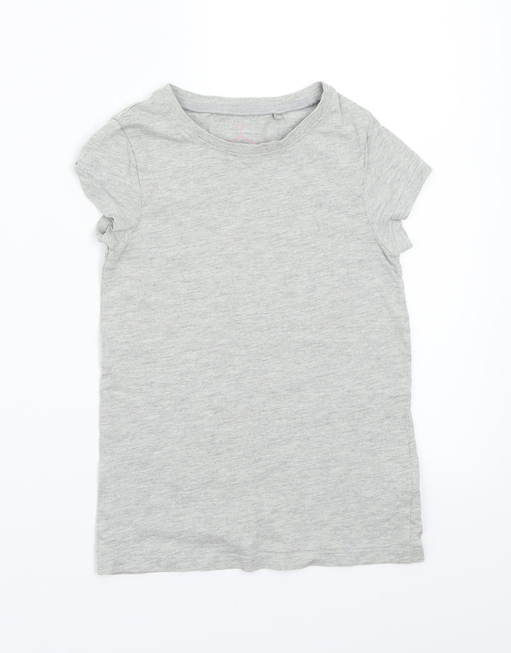 NEXT Girls Grey   Basic T-Shirt Size 7 Years