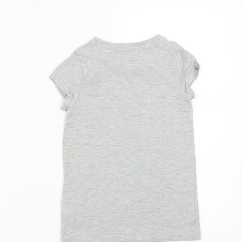 NEXT Girls Grey   Basic T-Shirt Size 7 Years
