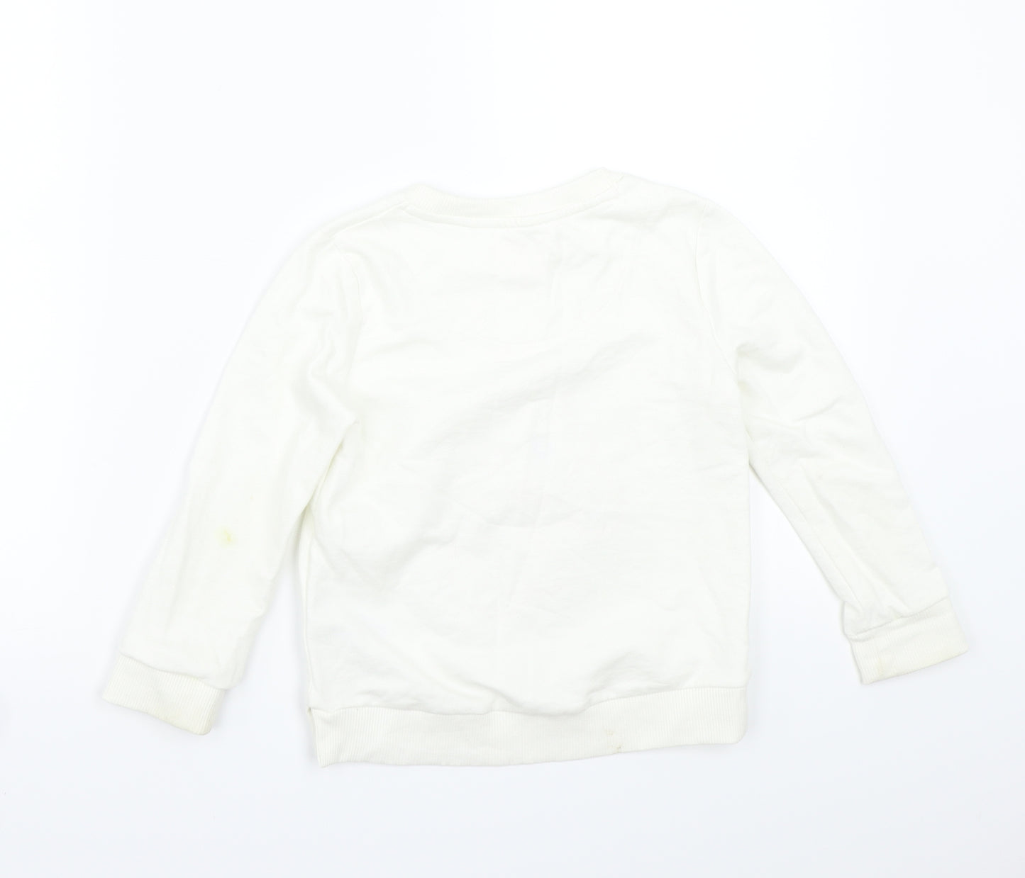 F&F Girls White   Pullover Jumper Size 5-6 Years  - Unicorn