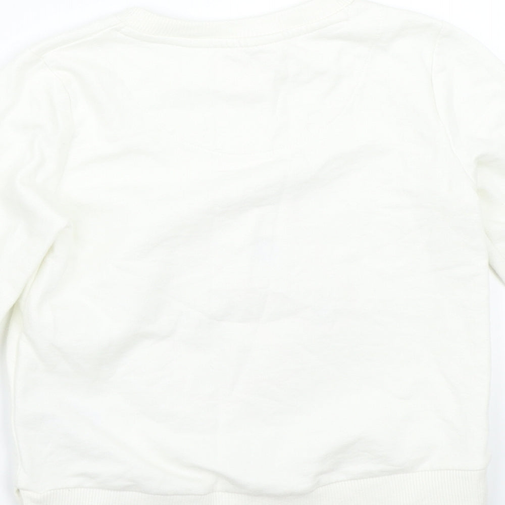 F&F Girls White   Pullover Jumper Size 5-6 Years  - Unicorn