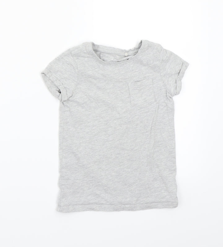 NEXT Girls Grey   Basic T-Shirt Size 6 Years