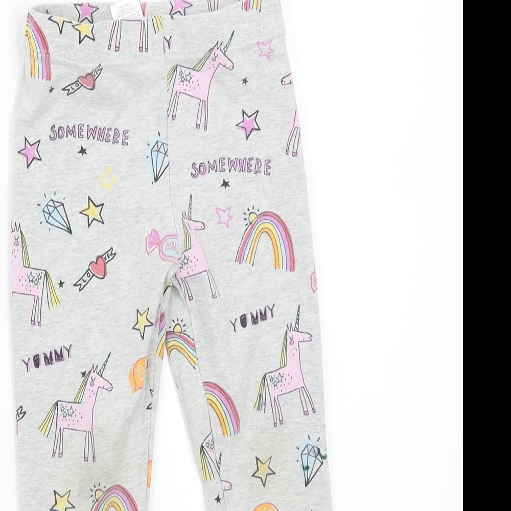 NEXT Girls Grey   Capri Trousers Size 5 Years