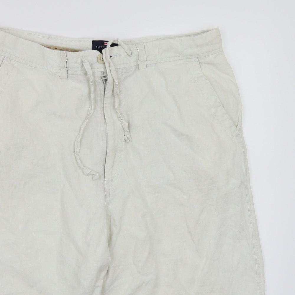 Marks and Spencer Womens White   Cropped Trousers Size 38