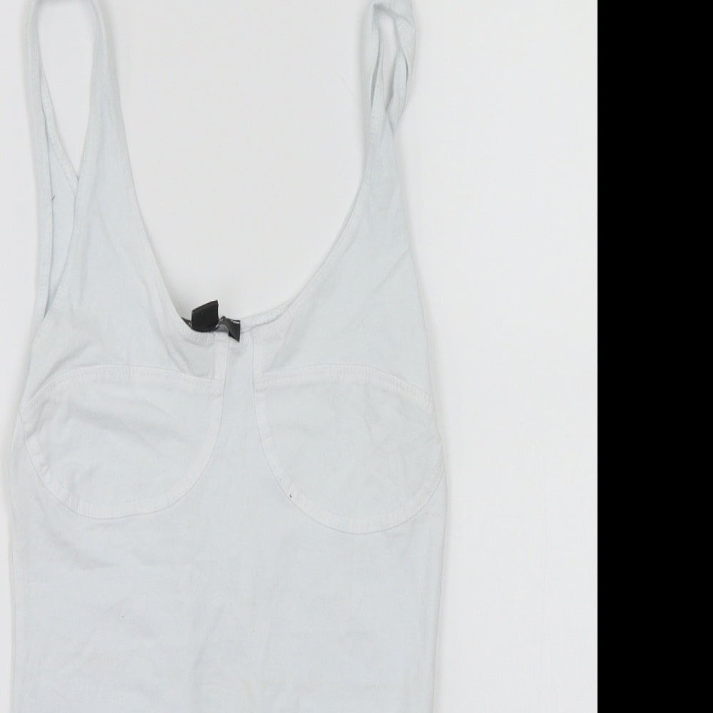 Primark Womens White Batik  Bodysuit One-Piece Size S