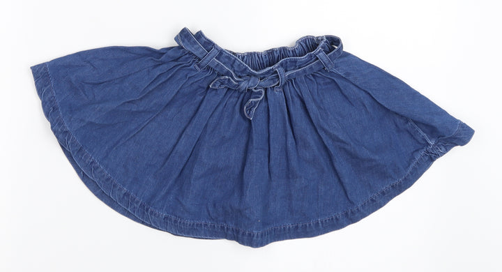 NEXT Girls Blue Denim Skater Skirt Size 12-18 Months