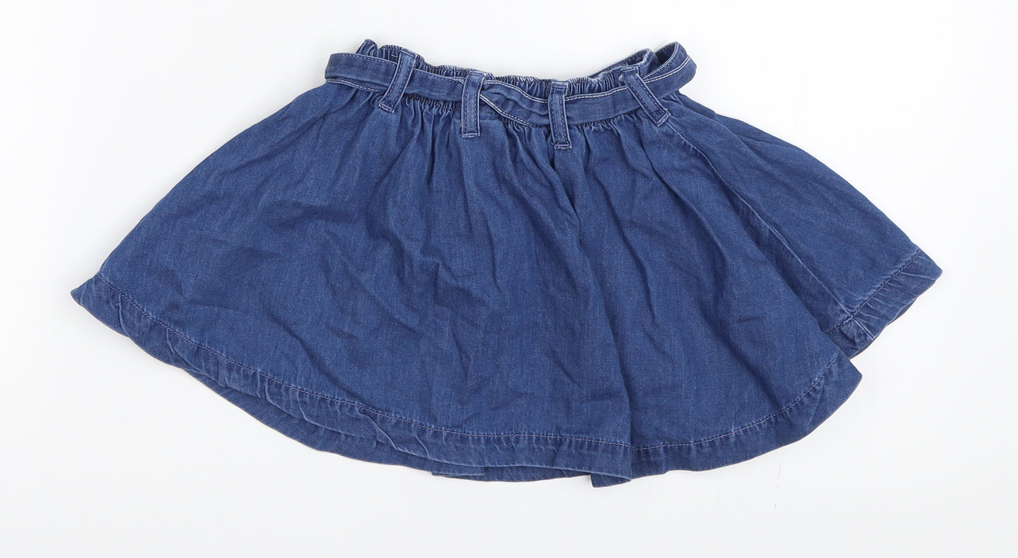 NEXT Girls Blue  Denim Skater Skirt Size 12-18 Months