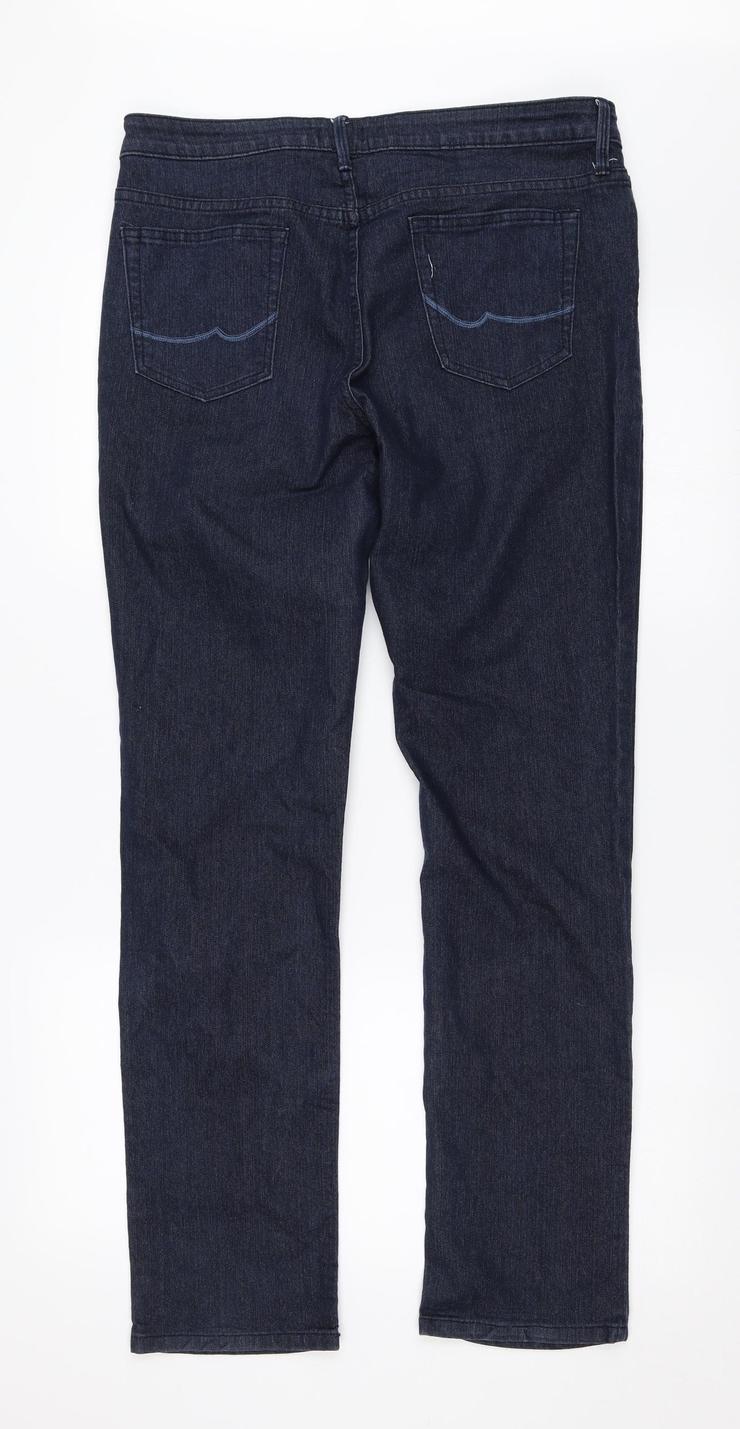 F&F Womens Blue  Denim Straight Jeans Size 12 L31 in