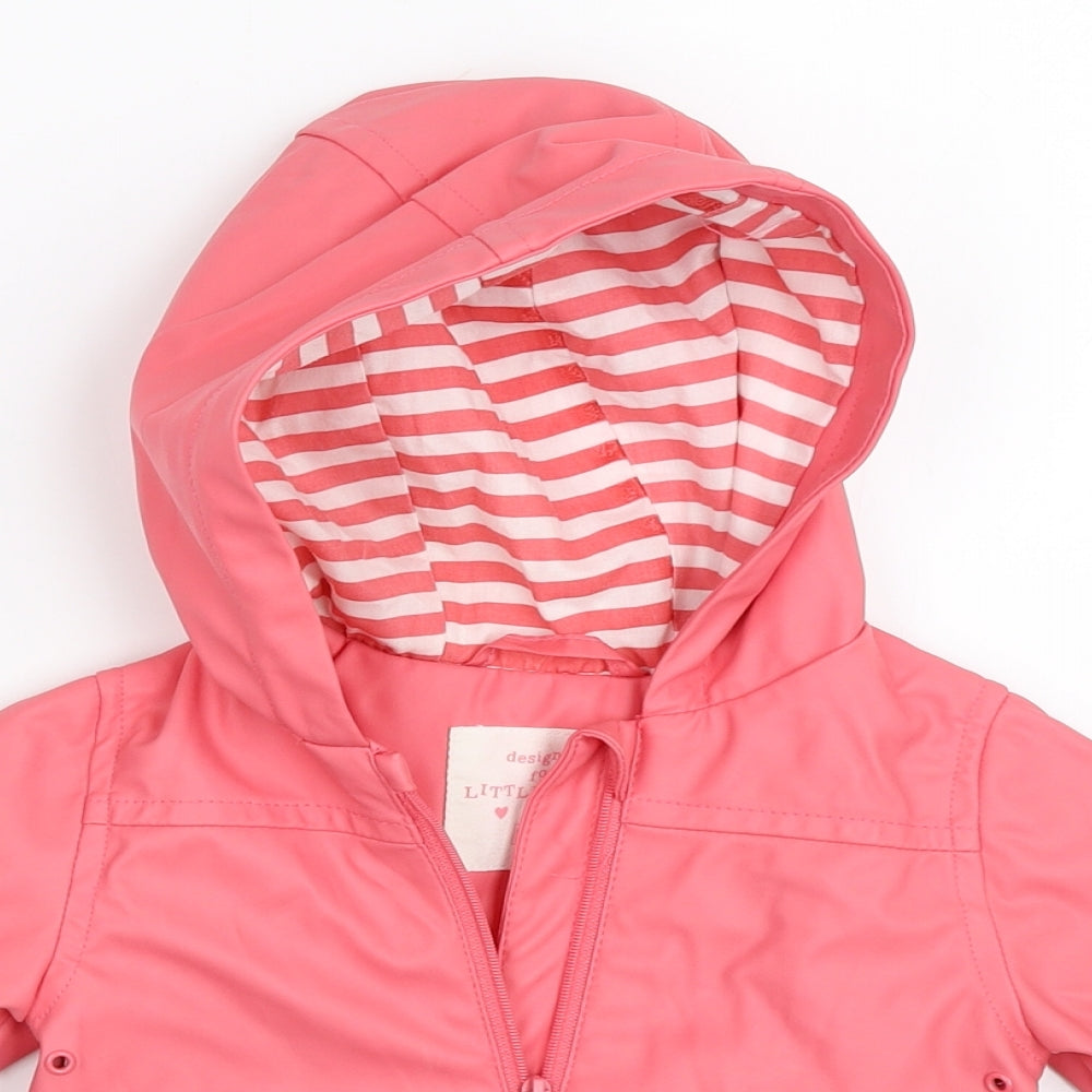 F&F Girls Pink   Rain Coat Coat Size 3-6 Months