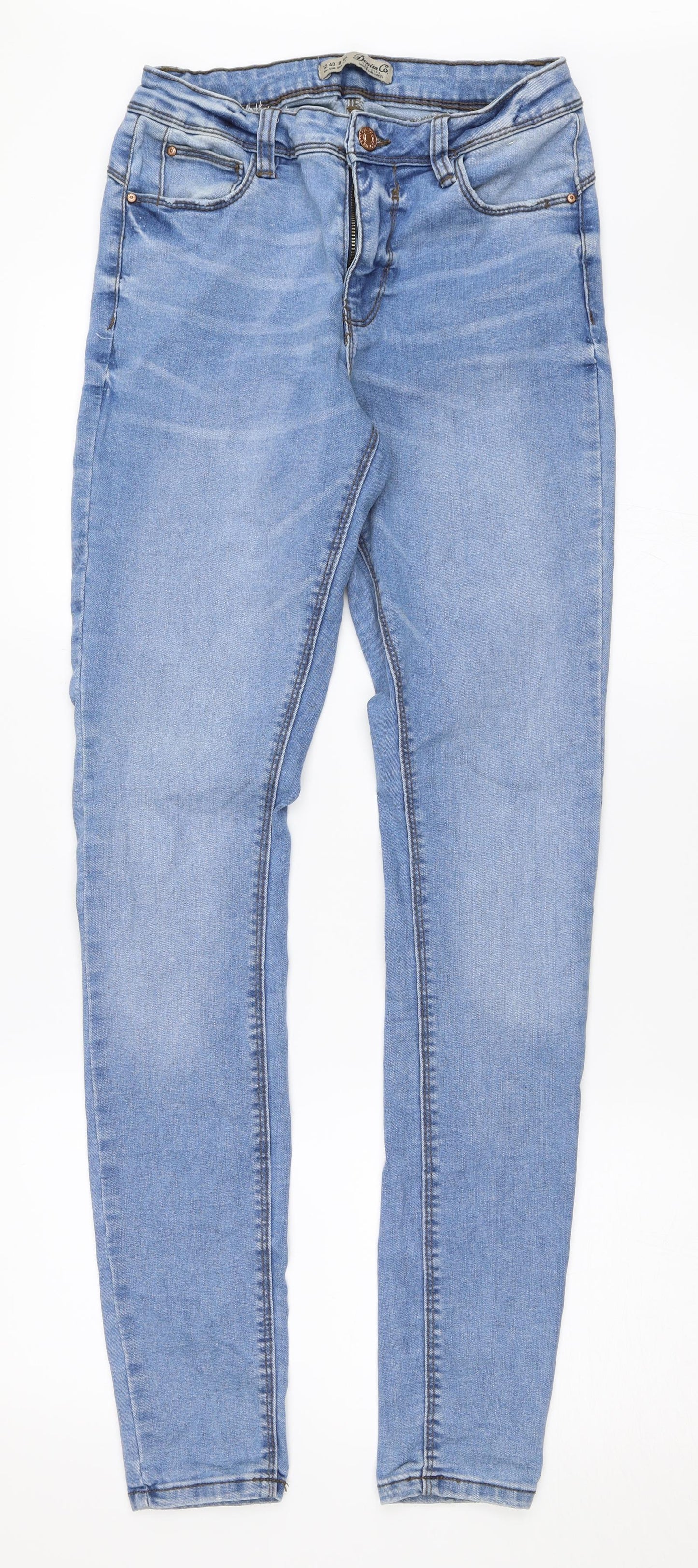 Primark Womens Blue  Denim Skinny Jeans Size 12 L32 in