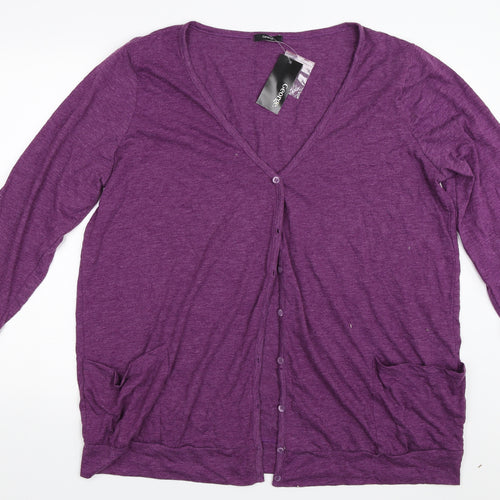 George Womens Purple   Cardigan Jumper Size 24