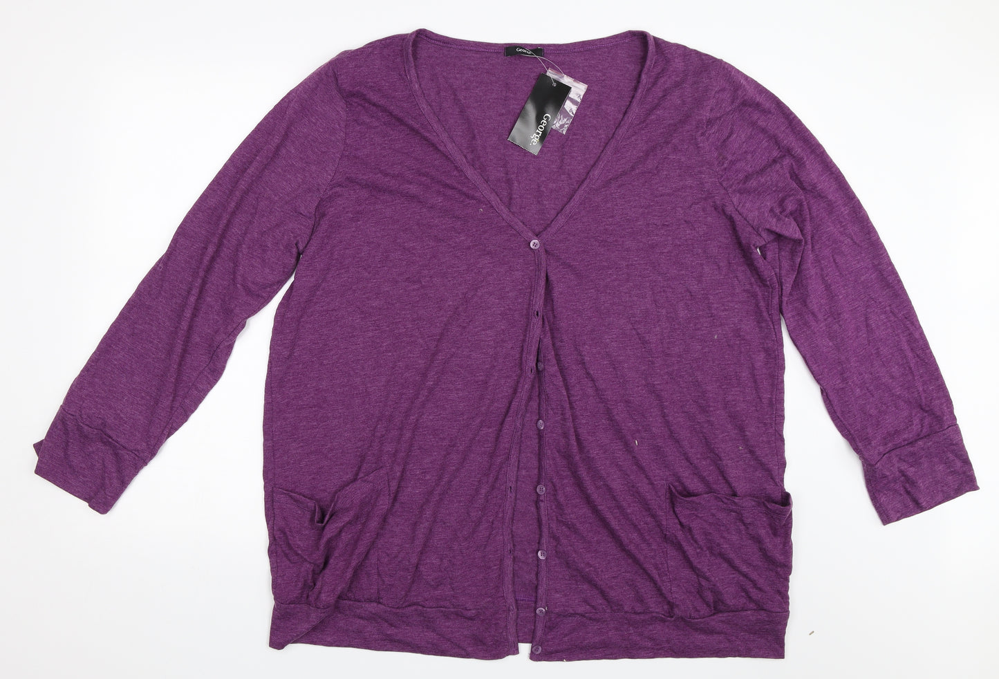 George Womens Purple   Cardigan Jumper Size 24