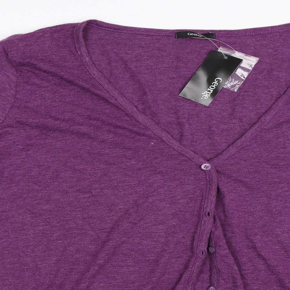 George Womens Purple   Cardigan Jumper Size 24