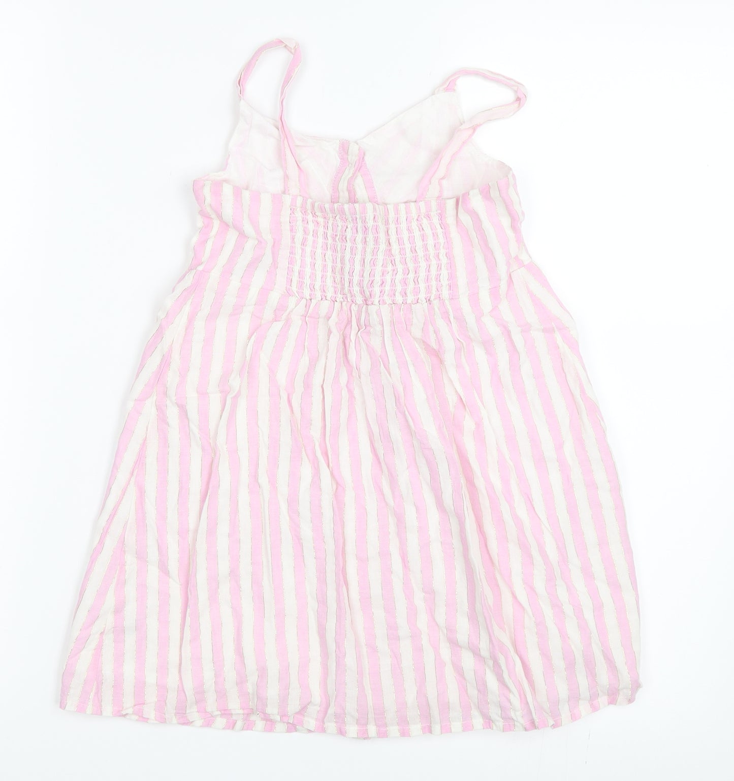 George Girls Pink Striped  Fit & Flare  Size 5-6 Years