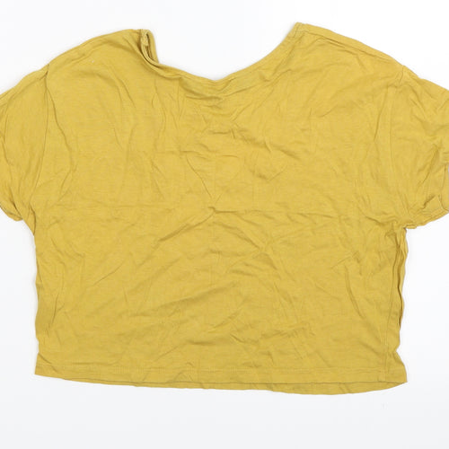 New Look Girls Yellow   Cropped T-Shirt Size 9 Years