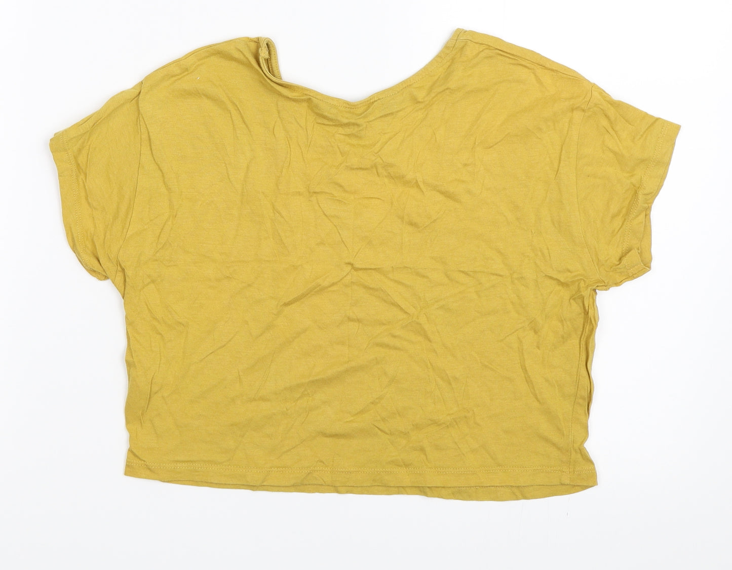 New Look Girls Yellow   Cropped T-Shirt Size 9 Years