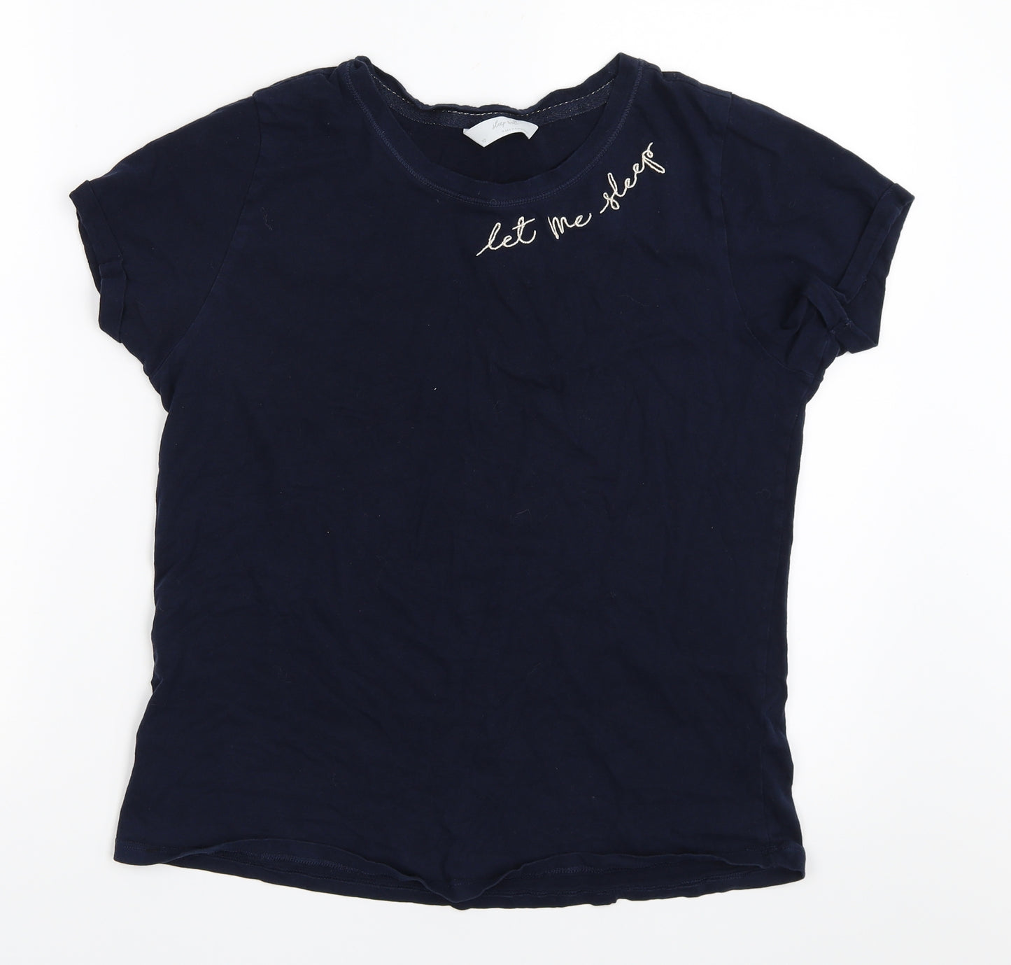 Marks and Spencer Womens Blue Solid  Top Pyjama Top Size 10