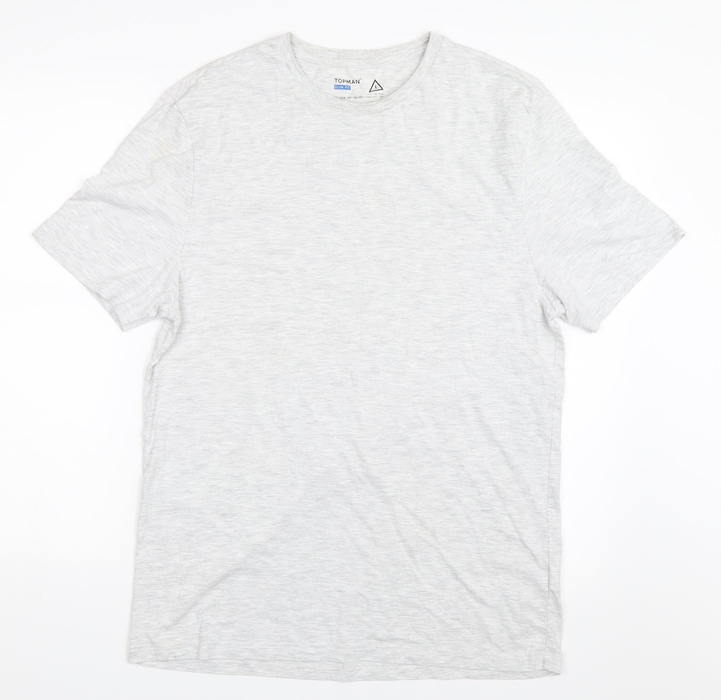 Topman Mens Grey    T-Shirt Size L