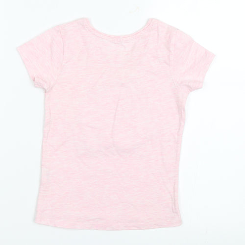 Primark Girls Pink   Basic T-Shirt Size 5-6 Years  - rabbit