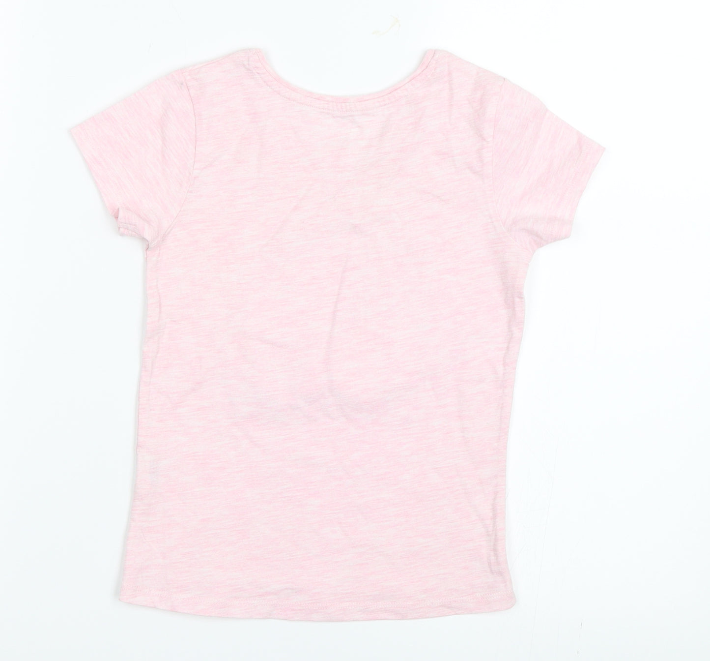 Primark Girls Pink   Basic T-Shirt Size 5-6 Years  - rabbit