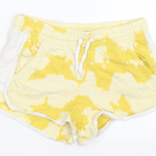 H&M Girls Yellow   Hot Pants Shorts Size 11-12 Years