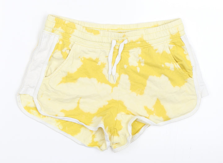 H&M Girls Yellow   Hot Pants Shorts Size 11-12 Years