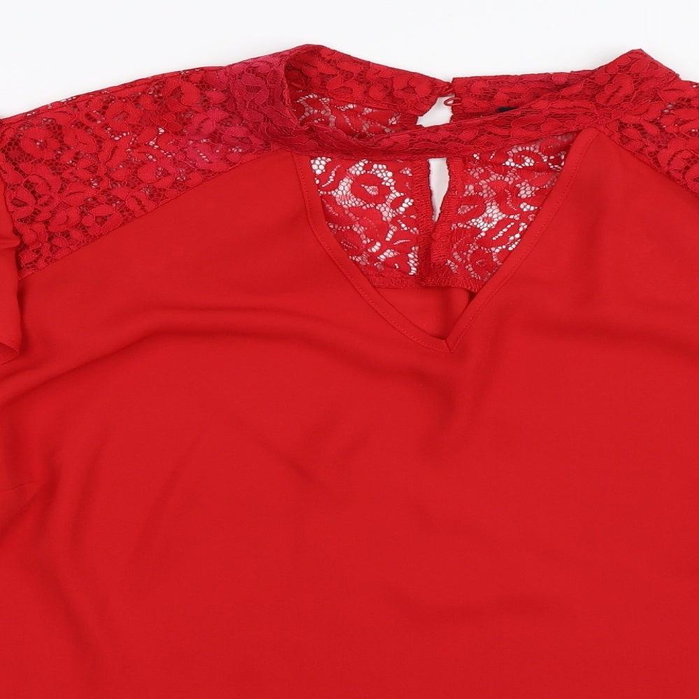 Papaya Womens Red   Basic Blouse Size 18