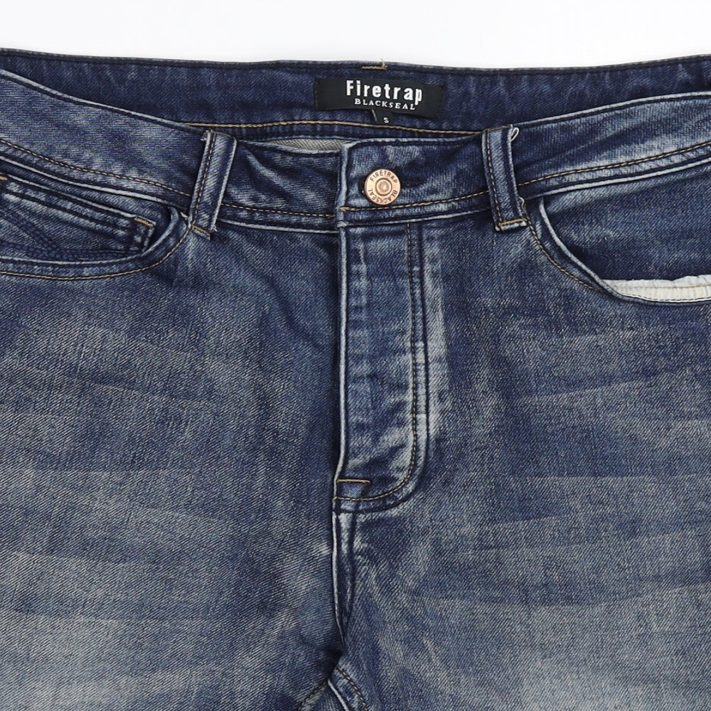Firetrap Mens Blue  Denim Bermuda Shorts Size S