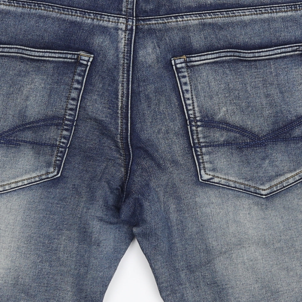 Firetrap Mens Blue  Denim Bermuda Shorts Size S