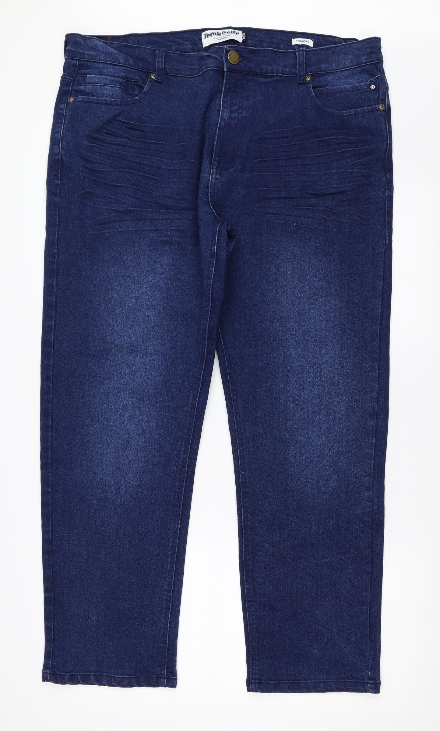 Lambretta Mens Blue  Denim Straight Jeans Size 38 in L30 in