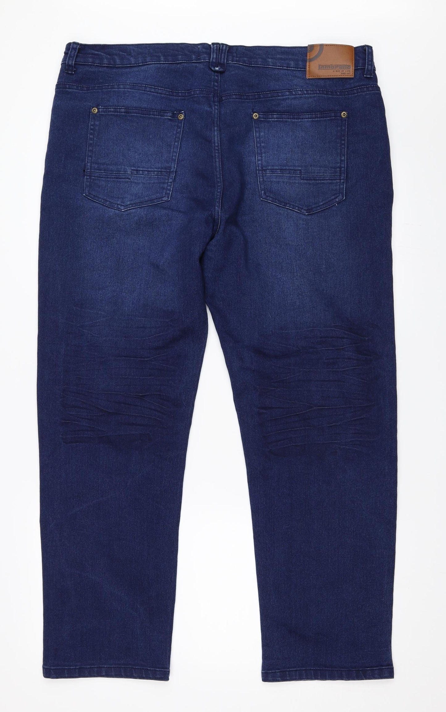 Lambretta Mens Blue  Denim Straight Jeans Size 38 in L30 in
