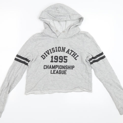H&M Girls Grey   Pullover Hoodie Size 12-13 Years