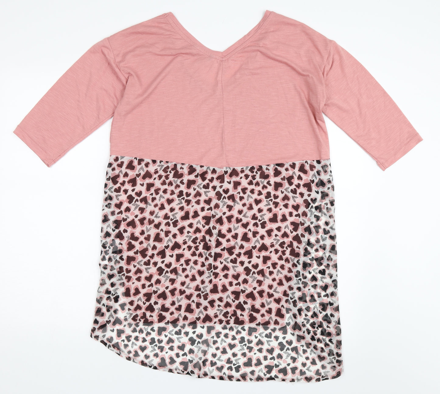 NEXT Womens Pink Animal Print  Basic T-Shirt Size 12