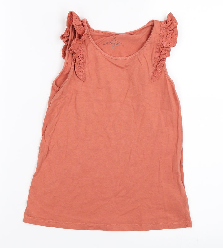 NEXT Girls Orange Basic Tank Size 7-8 Years