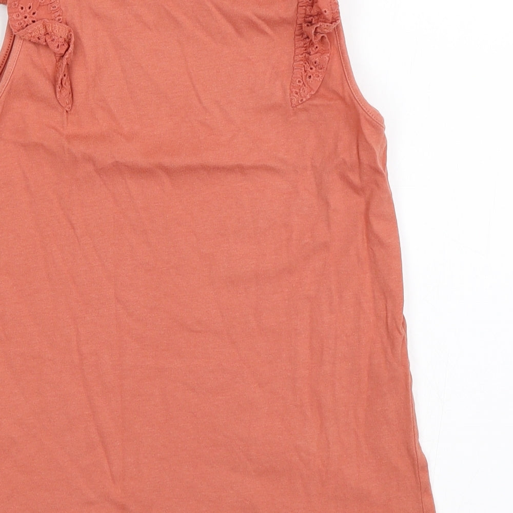 NEXT Girls Orange   Basic Tank Size 7-8 Years