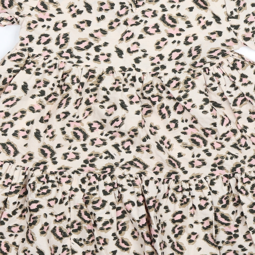 F&F Girls Beige Animal Print  Trapeze & Swing  Size 8-9 Years