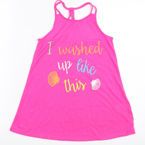 Matalan Girls Pink   Basic Tank Size 5 Years  - Mermaid