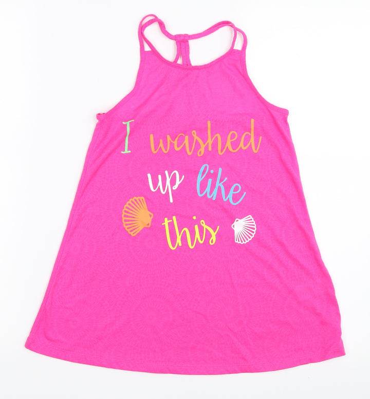 Matalan Girls Pink Basic Tank Size 5 Years - Mermaid